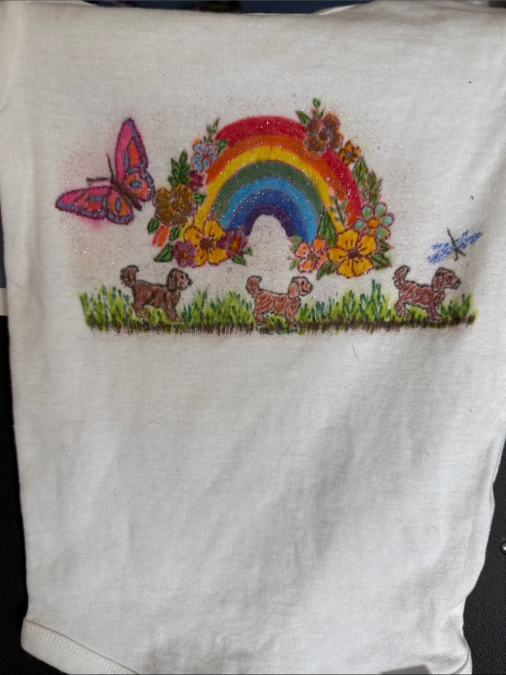 Hand crafted onesie
18 month